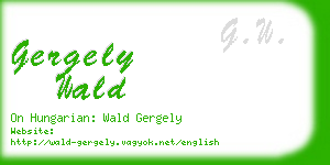 gergely wald business card